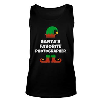 Santa's Favorite Photographer Christmas Funny Gift Unisex Tank Top | Mazezy