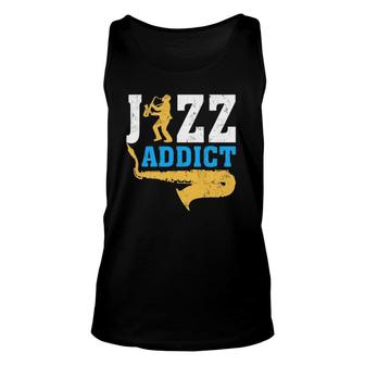 Saxophone Jazz Music Lover Jazz Addict Unisex Tank Top | Mazezy