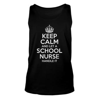 School Nurse Gift Funny Job Title Profession Birthday Worker Unisex Tank Top - Seseable