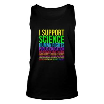 Science Human Rights Education Health Care Freedom Message Unisex Tank Top - Thegiftio