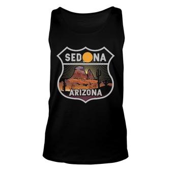 Sedona Arizona Desert Traveler Visitor Nature Hiking Unisex Tank Top | Mazezy