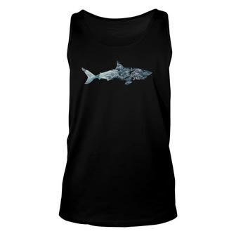 Shark - Ocean Waves Men & Women Design Unisex Tank Top | Mazezy