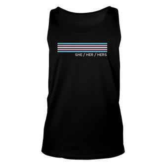 She Her Hers Trans Pride Transgender Unisex Tank Top | Mazezy
