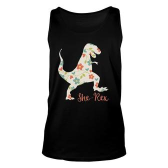 She Rex Cute Funnyrex Dinosaur Pun Unisex Tank Top | Mazezy