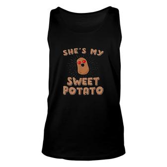Shes My Sweet Potato I Yam Funny Couples Heart Eyes Unisex Tank Top - Thegiftio UK