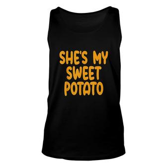 Shes My Sweet Potato I Yam Matching Couples Orange Color Unisex Tank Top - Thegiftio UK