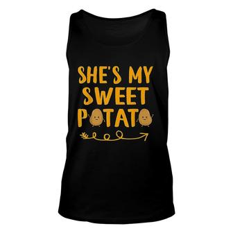 Shes My Sweet Potato Matching Couple Yes I Yam Nice Letter Unisex Tank Top - Thegiftio UK