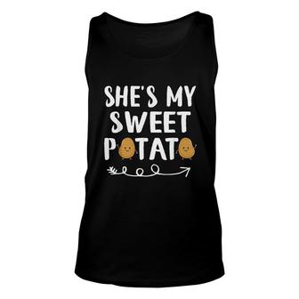Shes My Sweet Potato Matching Couple Yes I Yam Unisex Tank Top - Thegiftio UK
