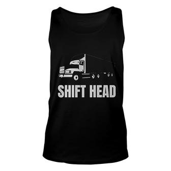 Shift Head Semi Trucker Gift Truck Driver Funny Trucker Unisex Tank Top - Thegiftio UK