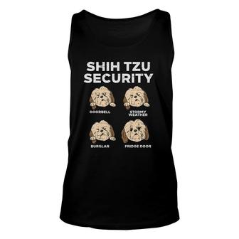 Shih Tzu Security Funny Animal Pet Dog Lover Owner Gift Unisex Tank Top | Mazezy