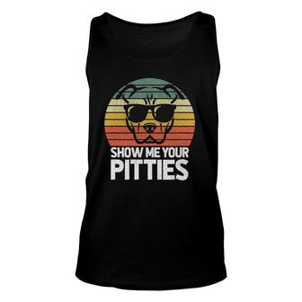 Show Me Pitties Retro Pitbull Pitty Dog Lover Owner Vintage Unisex Tank Top | Mazezy
