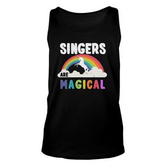 Singers Are Magical Unicorn Rainbow Unisex Tank Top | Mazezy