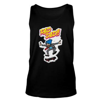 Skateboard Skatergift Tee Ollie Dad Fathers Unisex Tank Top | Mazezy