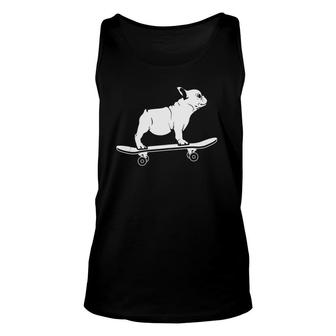 Skateboarding French Bulldog Puppy Skateboard Dog Frenchie Tank Top Tank Top | Mazezy