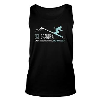 Ski Grandpa Funny Cute Winter Skiing Gift Unisex Tank Top | Mazezy