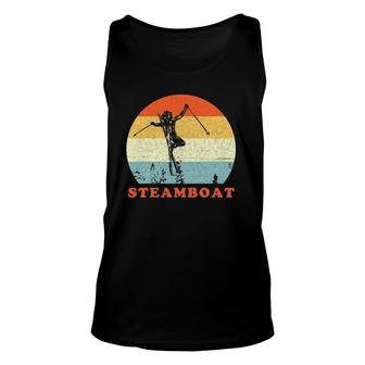 Ski Steamboat Springs,Colorado Vintage Retro Snow Ski Unisex Tank Top | Mazezy