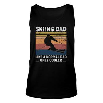 Skiing Dad Like A Normal Dad Only Cooler Vintage Unisex Tank Top | Mazezy