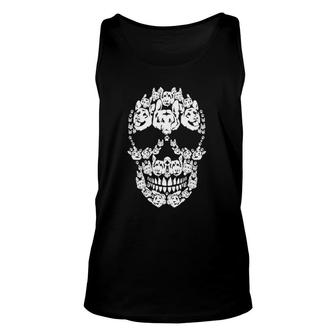 Skull German Shepherd Skeleton Halloween Costume Scary Unisex Tank Top | Mazezy