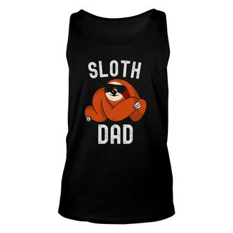 Sloth Dad Father's Day Men Sloth Daddy Sloth Lover Lazy Tank Top | Mazezy