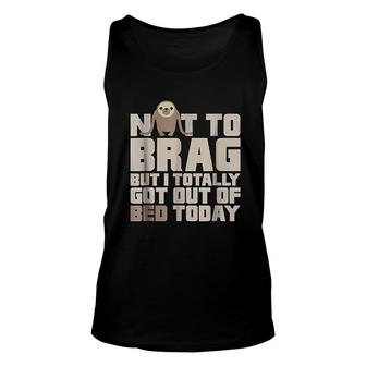 Sloth Gets Out Of Bed Unisex Tank Top | Mazezy