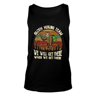 Sloth Hiking Team Gift Unisex Tank Top | Mazezy
