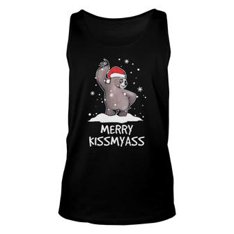 Sloth Merry Kissmyass Christmas Sweat Unisex Tank Top | Mazezy