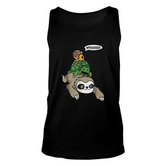 Sloth Turtle Snail Funny Unisex Tank Top | Mazezy