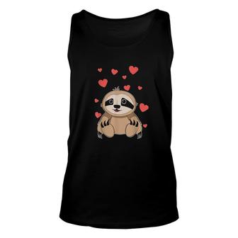 Sloth Valentine's Day Unisex Tank Top | Mazezy