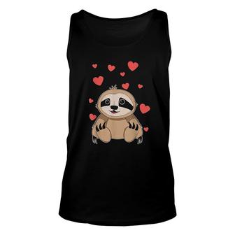 Sloth Valentines Day Unisex Tank Top | Mazezy