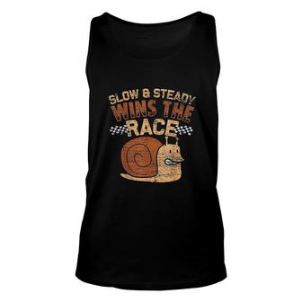 Slow And Steady Wins The Race Snail Unisex Tank Top | Mazezy