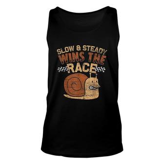Slow And Steady Wins The Race Snail Unisex Tank Top | Mazezy