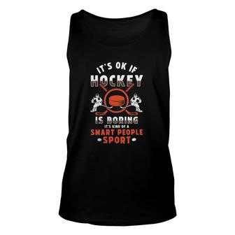 Smart People Sport Ice Hockey Fan Unisex Tank Top | Mazezy