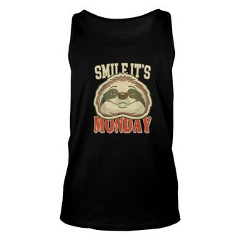 Smile It’S Monday Sloth Unisex Tank Top | Mazezy