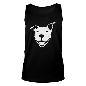 Smiling American Pit Bull Terrier Nickerstickers Unisex Tank Top | Mazezy