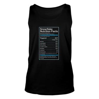 Snowflake Nutrition Facts Unisex Tank Top | Mazezy