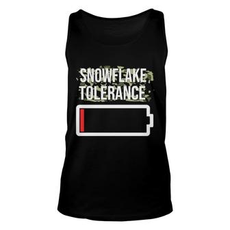 Snowflake Tolerance Unisex Tank Top | Mazezy