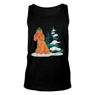 Snowy Dog Cute Pet Animal Dog Owner Winter Poodle Unisex Tank Top | Mazezy