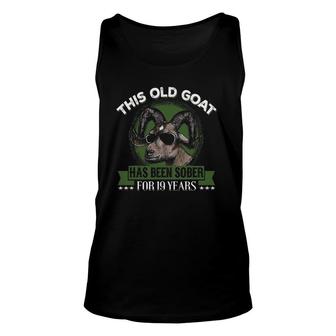 Sober Sobriety Gift Ideas For Men 19 Years Sober Unisex Tank Top | Mazezy