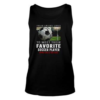Soccer Dad Their Favorite Soccer Player Calls Me Dad Father's Day Soccer Ball Tank Top | Mazezy