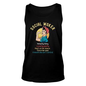 Womens Social Worker Hated By Many Loved By Plenty Strong Women Tank Top | Mazezy
