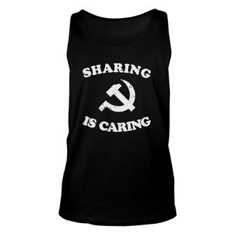 Socialism Communist Sharing Is Caring Unisex Tank Top | Mazezy