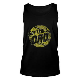 Softball Dad Fastpitch Unisex Tank Top | Mazezy