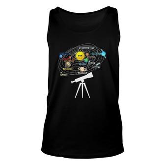 Solar System Planets Astronomy Space Science Telescope Unisex Tank Top | Mazezy
