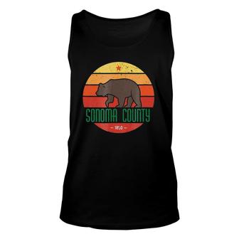 Sonoma County California Bear Unisex Tank Top | Mazezy