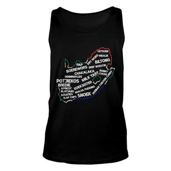 South Africa Food South African Flag Map Nostalgia Unisex Tank Top | Mazezy