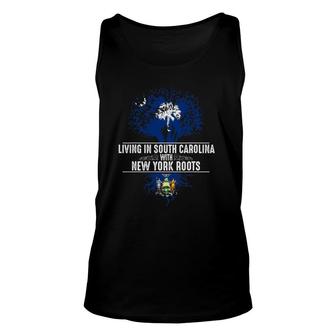 South Carolina Home New York Roots State Tree Gift Unisex Tank Top | Mazezy