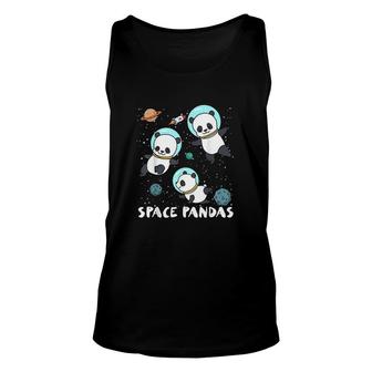 Space Pandas Funny Astronaut Planet Travel Unisex Tank Top - Thegiftio