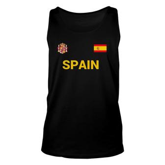 Spain -Espana Flag Jersey Soccer -Football Unisex Tank Top | Mazezy
