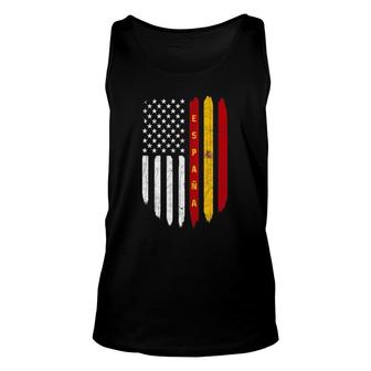 Spanish American Flag Spain Roots Dad Gift Espana Tank Top Unisex Tank Top | Mazezy