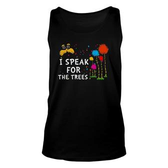 I Speak For Trees Earth Day Save Earth Hippie Vintage Pullover Tank Top | Mazezy
